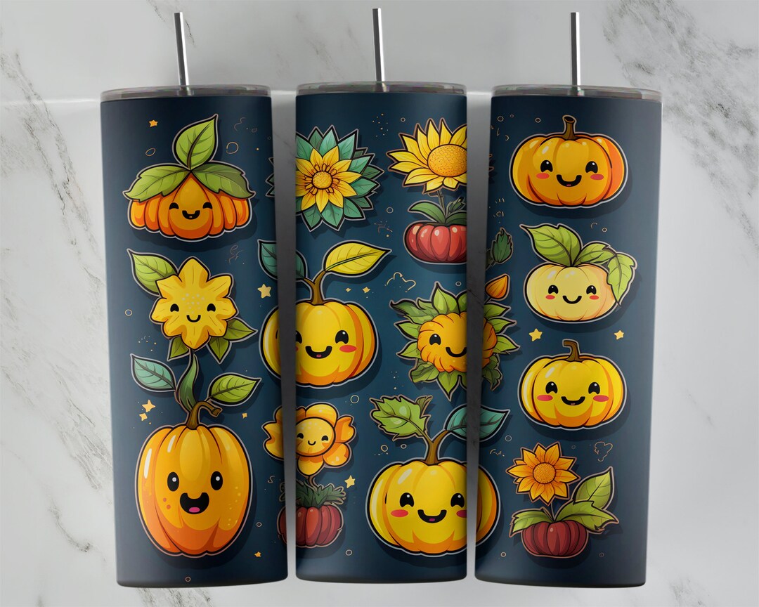 Fall Sublimation Design for 20oz Skinny Tumblers, Tumbler PNG Designs ...