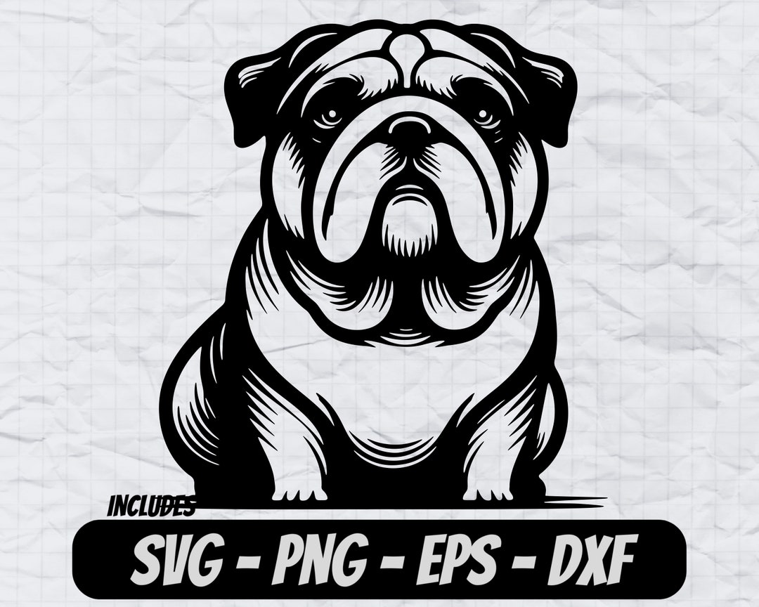 Bulldog SVG Design, Dog PNG Clipart, Sublimation Design, Cricut Cut ...