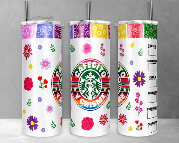 Cafecito y Chisme Tumbler Design, For 20oz Tumbler, Sublimation Design, Novelty Cup, Tumbler PNG, Sublimacion, Waterslide, Vinyl Wrap