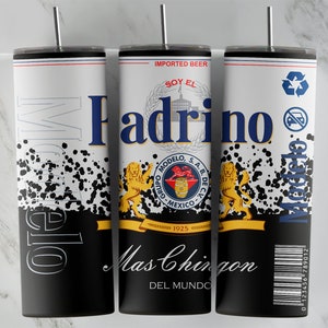 Diseño de vaso Padrino, diseño de sublimación para vasos flacos de 20 oz, imagen de vaso, sublimación, vaso El mas Chingon PNG