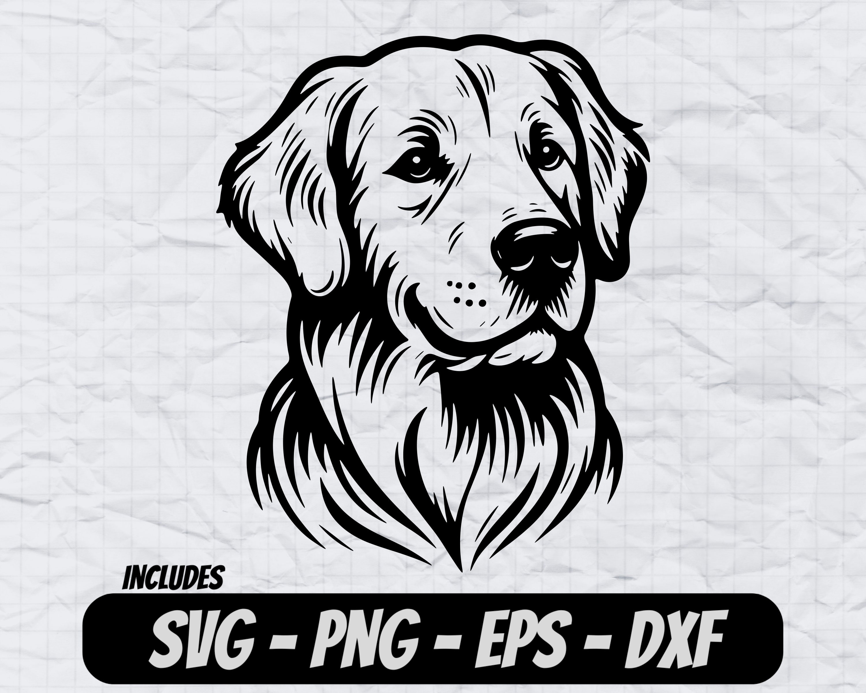 ゴールデン レトリバー SVG デザイン、犬の PNG クリップアート、昇華