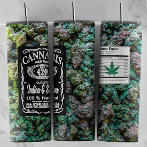 Weed Pattern Tumbler Design, For 20oz Tumbler, Sublimation Design, Novelty Cup, Tumbler Image, Sublimacion, Waterslide, 420 Stoner Cup