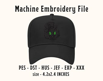 Hat Duck Embroidery Design, Cap Machine Files, Ricoma, Brother, PES, DST, EXP, Money Hat embroidery Design