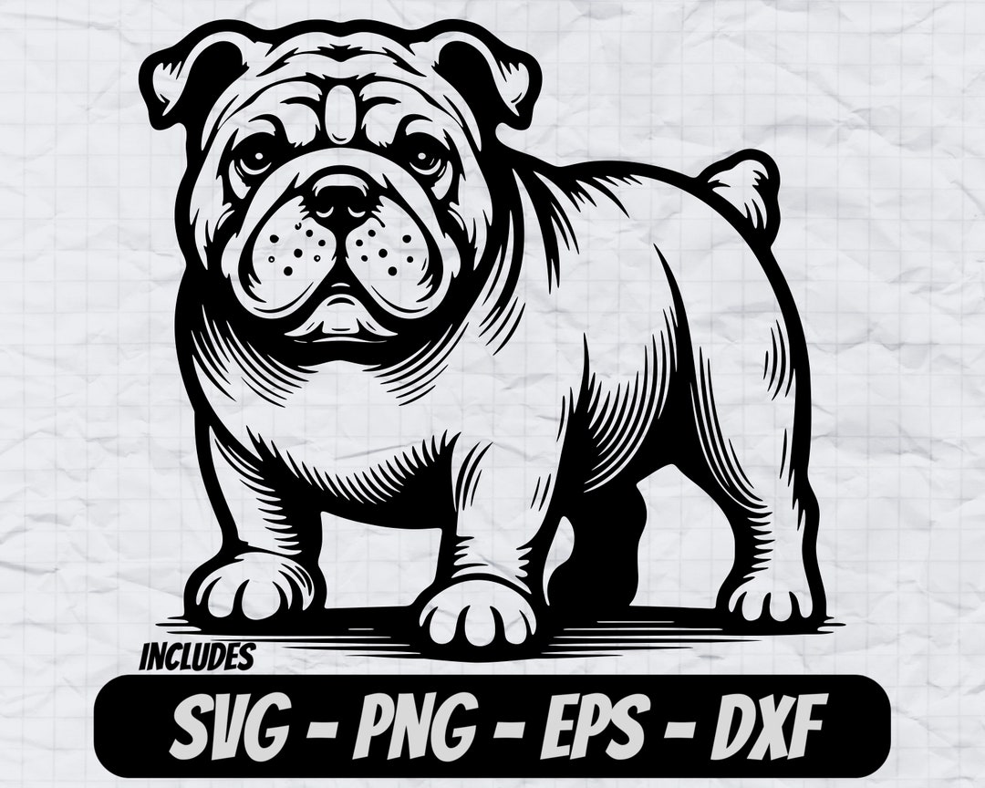 Bulldog PNG Design, Dog SVG Clipart, Sublimation Design, Cricut Cut ...