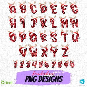 Desenhos de letras de Natal, PNG Clipart, Desenhos de sublimação, Arquivos de corte Cricut, Silhueta, Arquivos vetoriais, Crie presentes de Natal personalizados