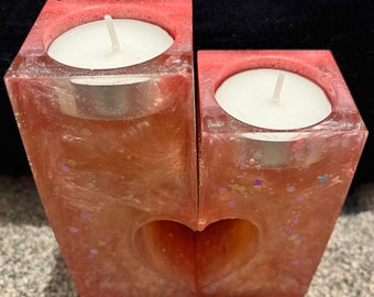 Valentines candle holder, Heart