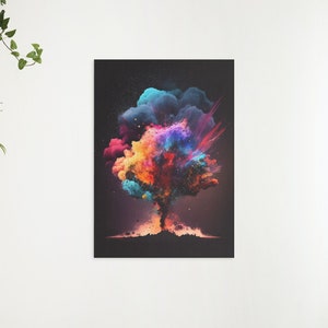 Burst of Galaxy Digital Art, Colorful Galaxy Poster, Printable Galaxy Picture, Galaxy Artwork, Downloadable Digital Poster