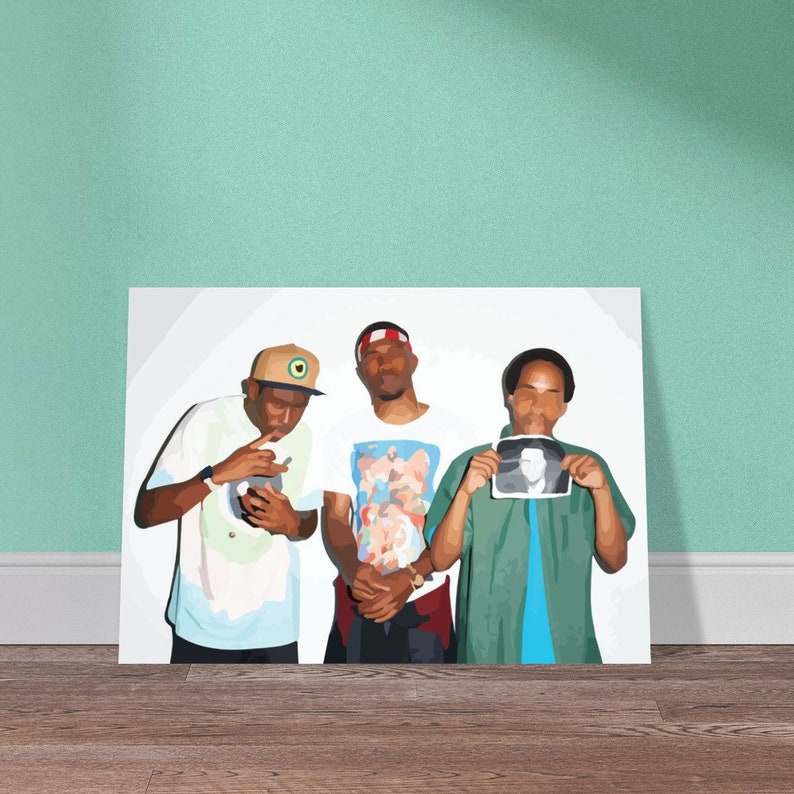 Odd Future Tyler, Der Schöpfer, Frank Ocean, Graf Sweatshirt Poster Minimalistische Wand Kunst Druck Geschenk für Musik-Liebhaber Hip-Hop Bild 1