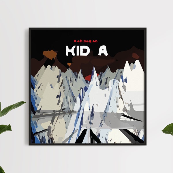 Radiohead - Kid A | Minimalist Album Cover Wall Art Print | Indie-Rock | Gift for Music Lovers | 12x12 Inches