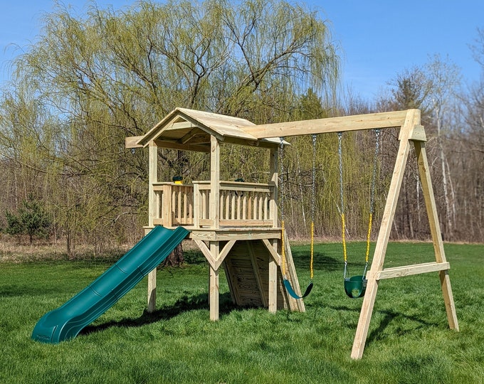 Wooden Swing Set Plan Etsy