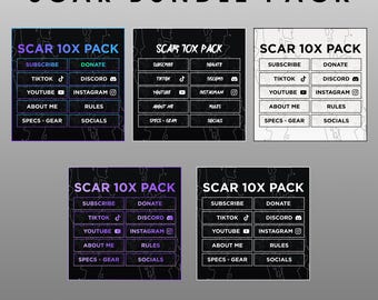 SCAR BUNDLE PACK - Over 50 panels | Clean Panels - Instant Download / Ready to Use