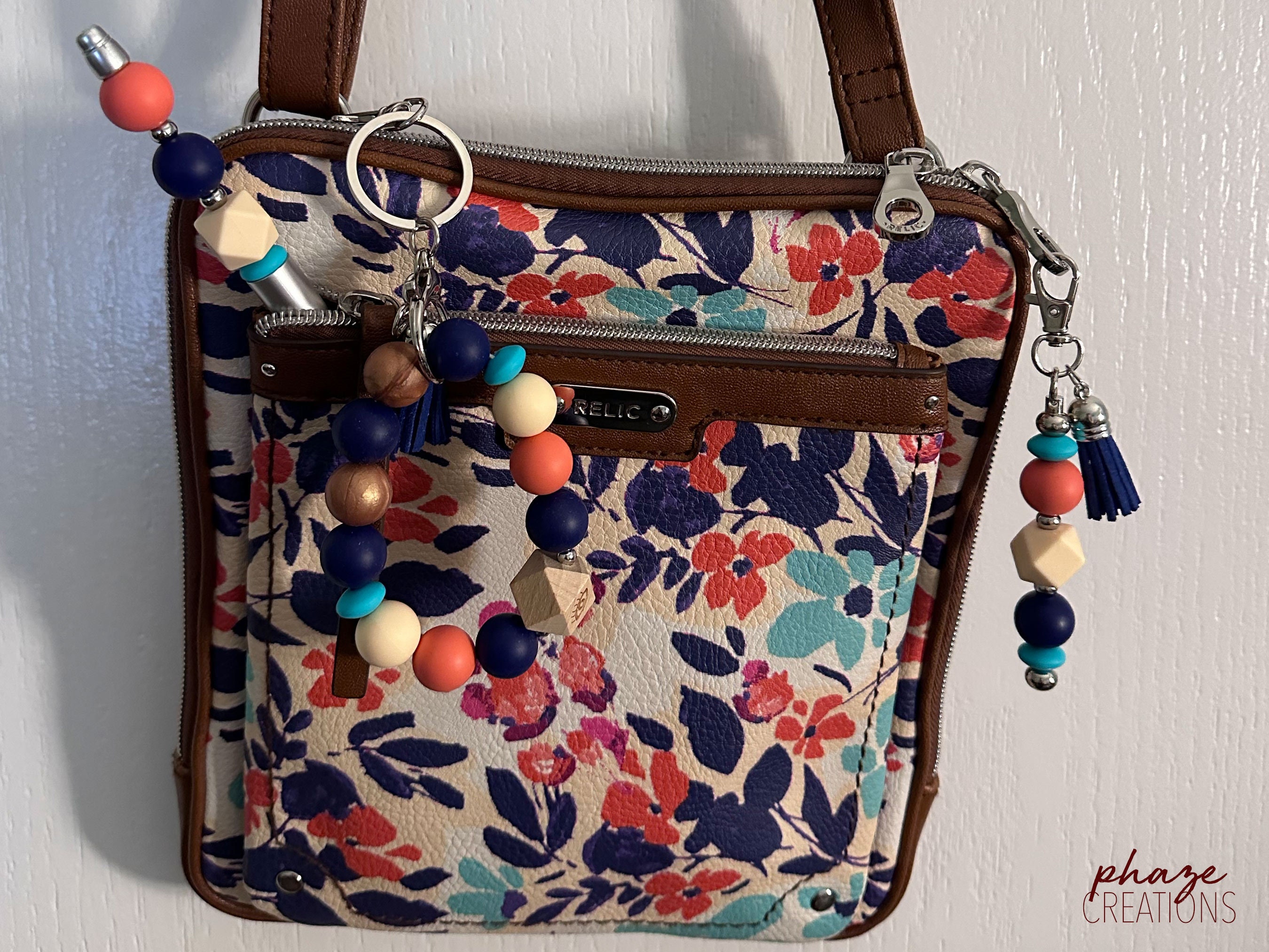 Upcycled Floral Relic Crossbody Bag Accessories Matching Pen Keychain More Custom Purse and Beaded Wristlet Unique One of a Kind Etsy
