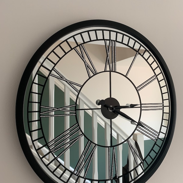 Mirror Wall Clock Etsy