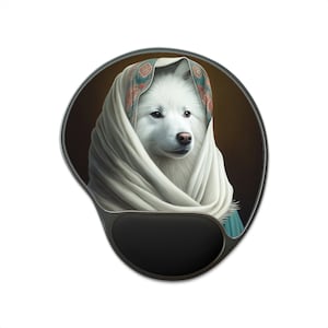 Fluffy Dog Mouse Pad With Wrist Rest