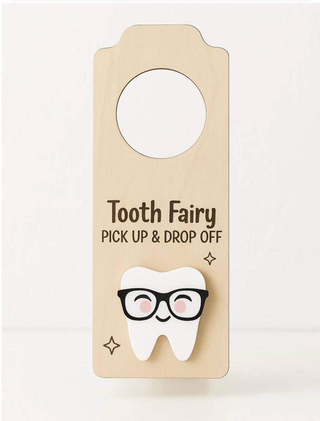 Tooth Fairy Pick up & Drop off Door Hanger – Engraved Wood Keepsake - Etsy