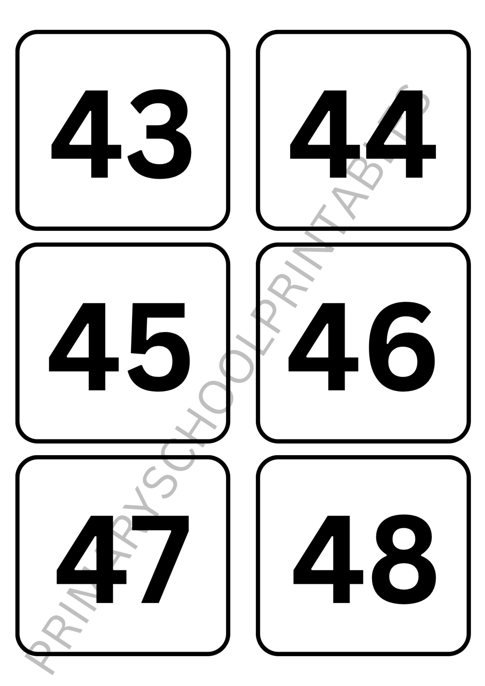 100 Printable Numbers 1-100 Flashcards/primary School Maths Cards - Etsy