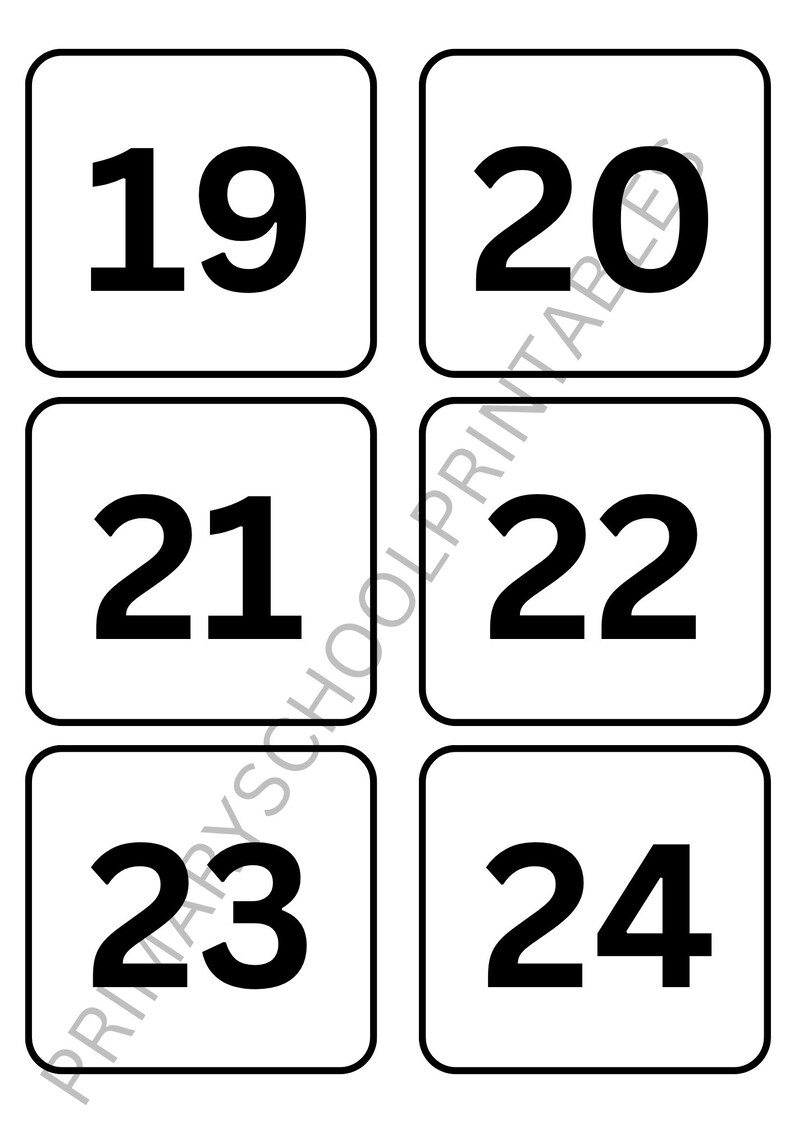 100 Printable Numbers 1-100 Flashcards/primary School Maths Cards - Etsy