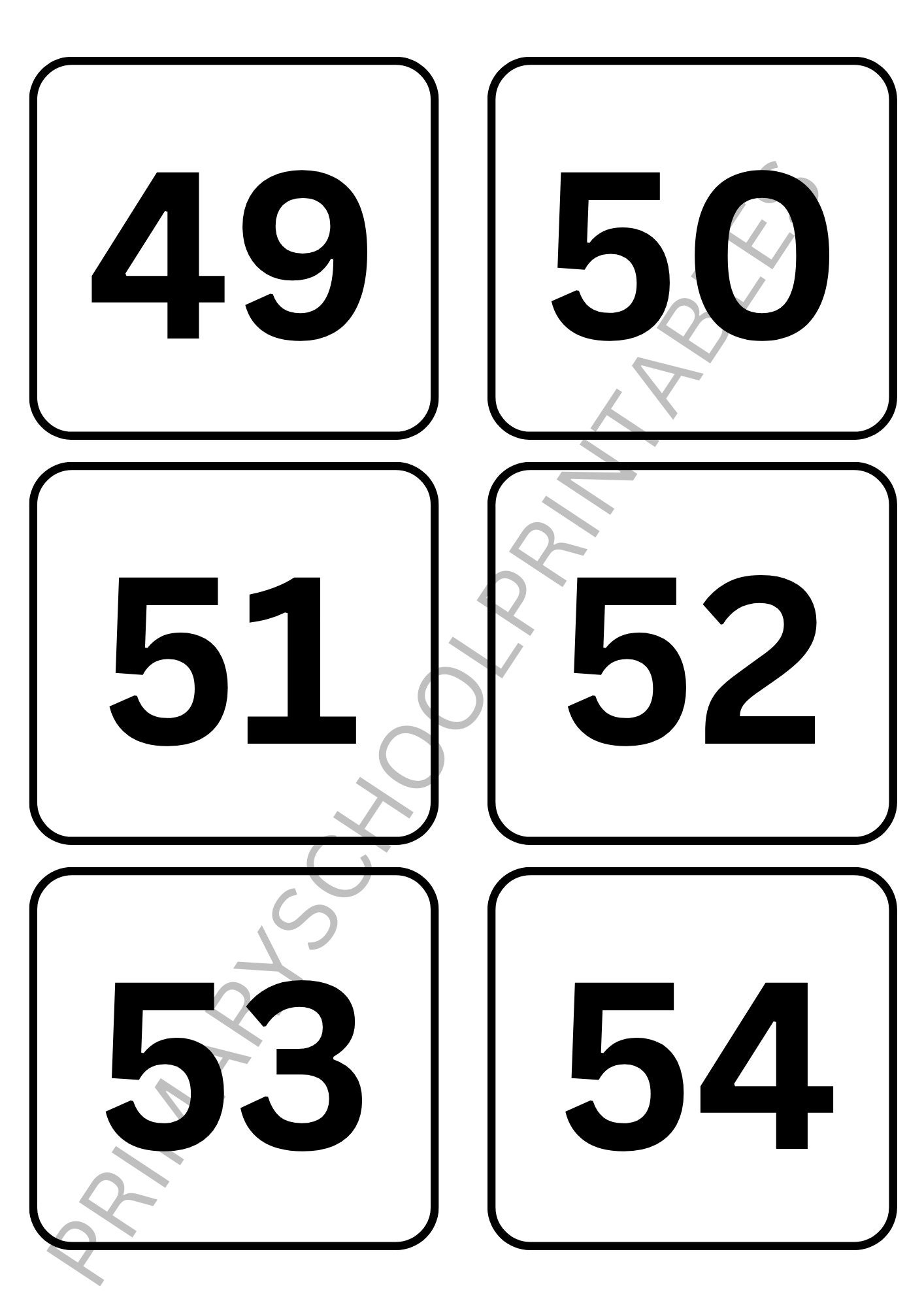 100 Printable Numbers 1-100 Flashcards/primary School Maths Cards - Etsy