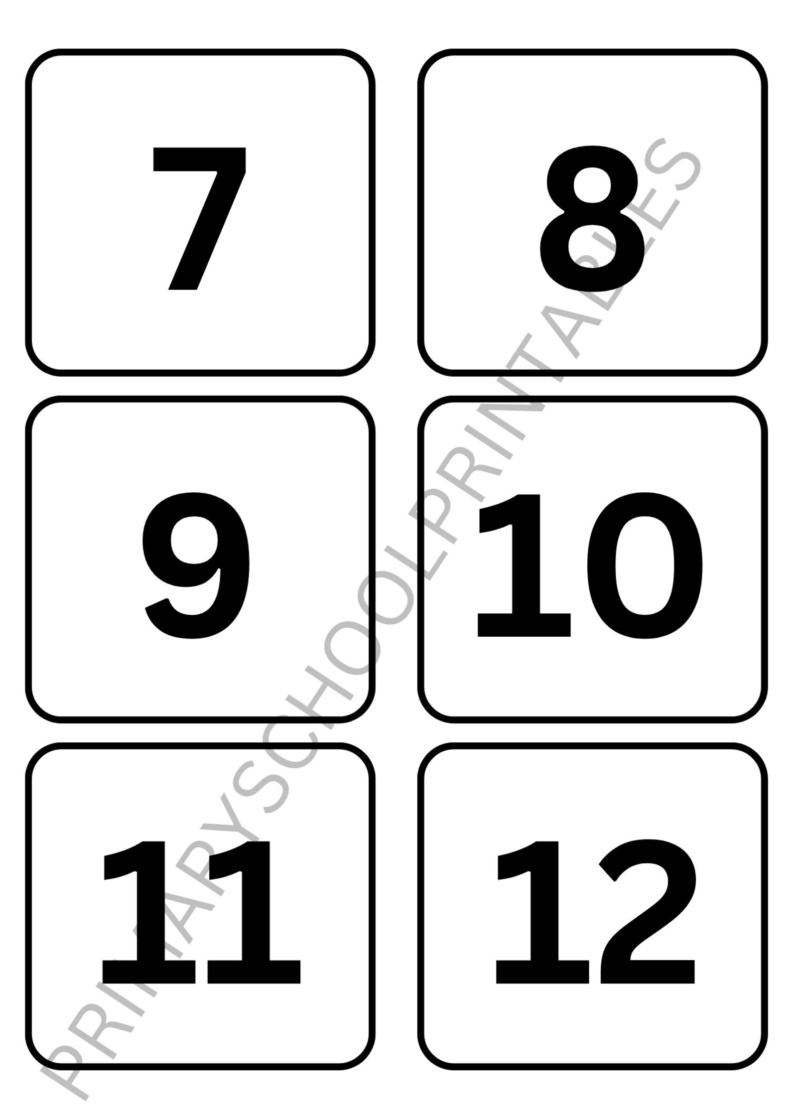 100 Printable Numbers 1100 Flashcards/primary School Maths Etsy