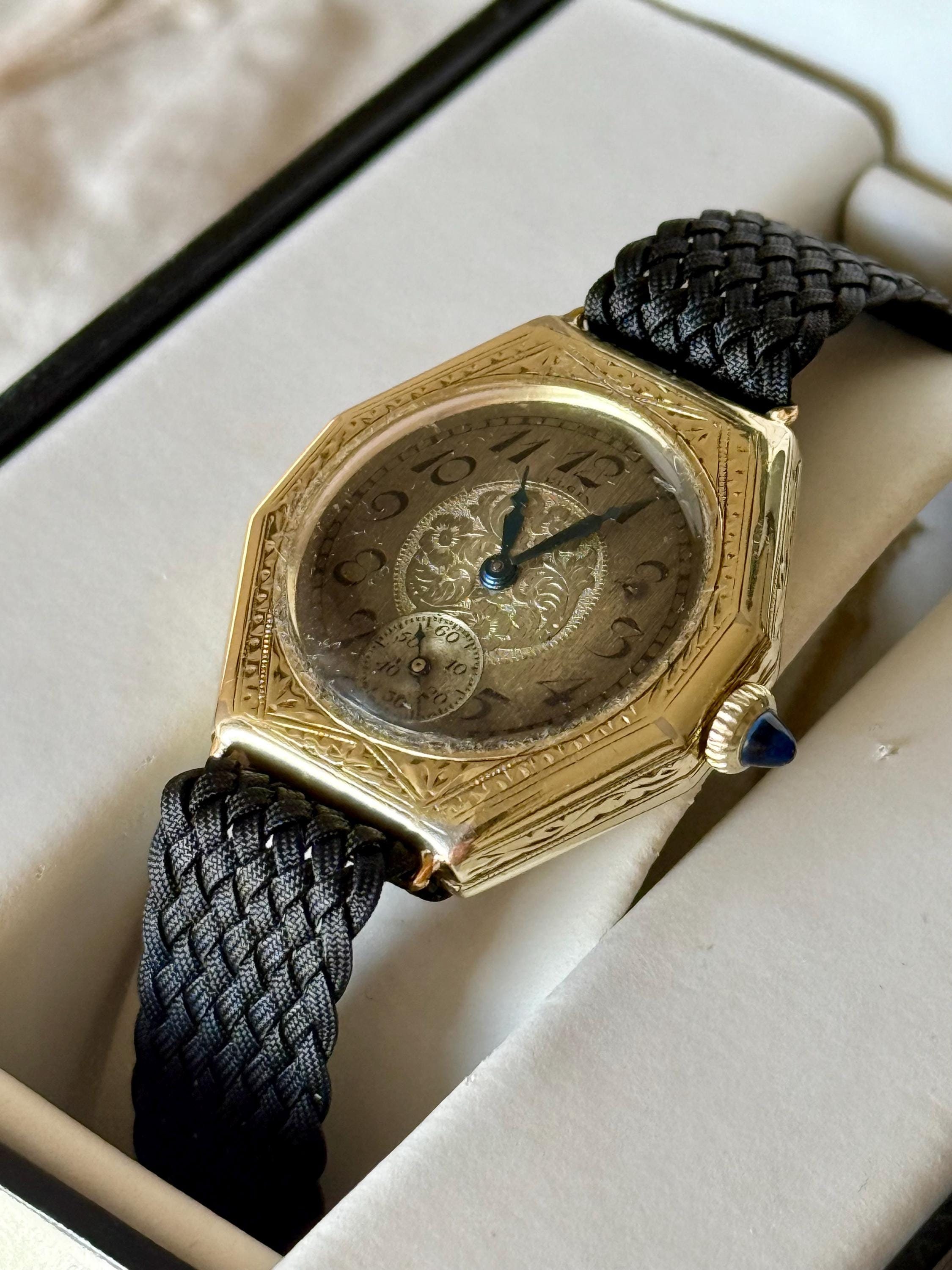 Antique 14K Gold Filled Ladies Wrist Watch by Elgin,