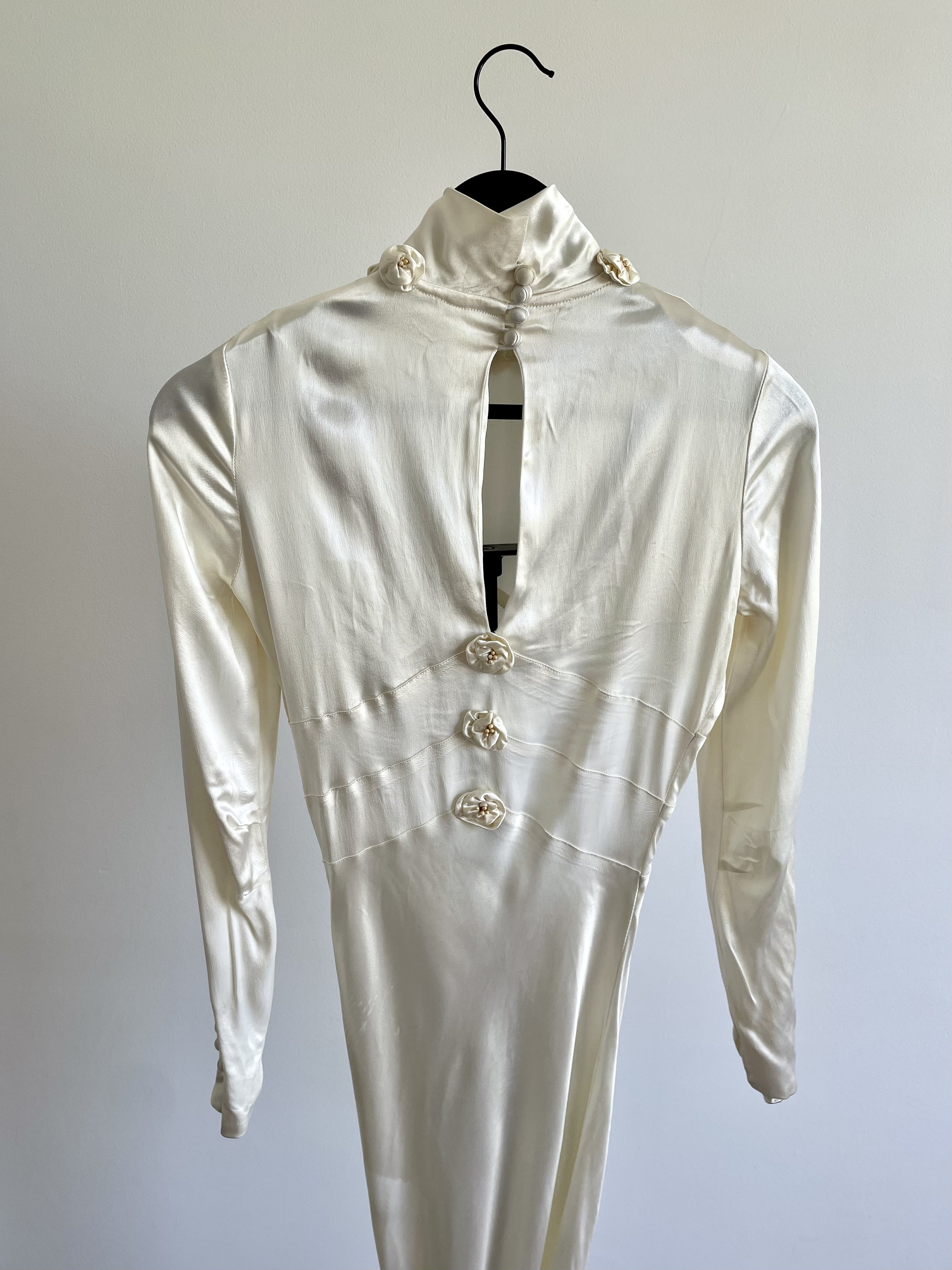 Vintage 1930's Silk Satin Wedding Dress in Soft Ivory Colour - Etsy