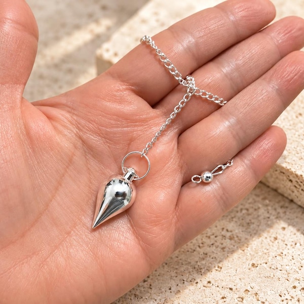 Gold-Plated Brass Teardrop Pendulum for Metaphysical Divination - 25 mm Disk, 15 g