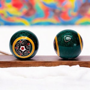 Handpainted Qi Gong Baoding Balls for Stress Relief, Mental Health, and Meditation - Qi Xin Ylang