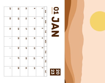 Printable Minimalist 2023 Calendar Planner