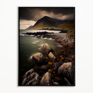 Isle of Arran Seascape | Serene Scottish Island View | Printable Digital Download