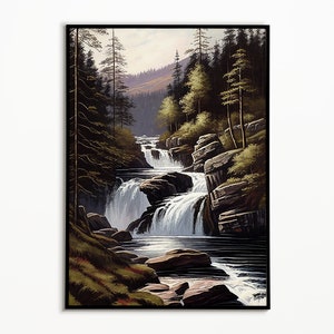 Falls of Bruar Abstract | Striking Scottish Waterfall View | Printable Digital Download