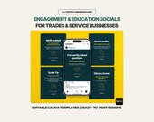Engagement & Education Social Media Kit for Trades | 6 Canva Templates | Plumber Electrician Builder Carpenter Handyman | Ready to Post