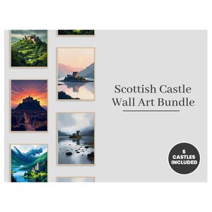Scottish Castle Bundle | Iconic Scotland Landmarks | Printable & Digital Art | Digital Download