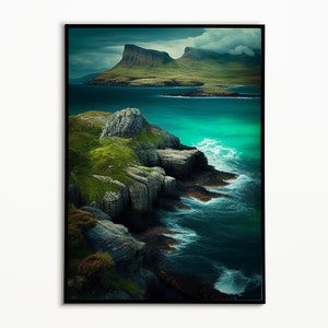 Isle of Eigg Seascape | Captivating Scottish Island View | Printable Digital Download