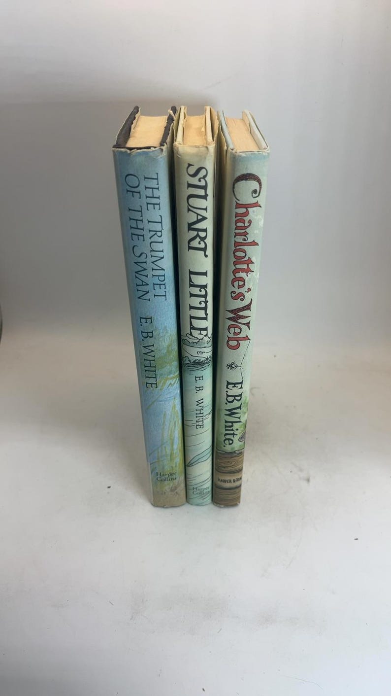 E.b. White Book Lot of 3 - Charlotte's Web, Stuart Little, the Trumpet ...