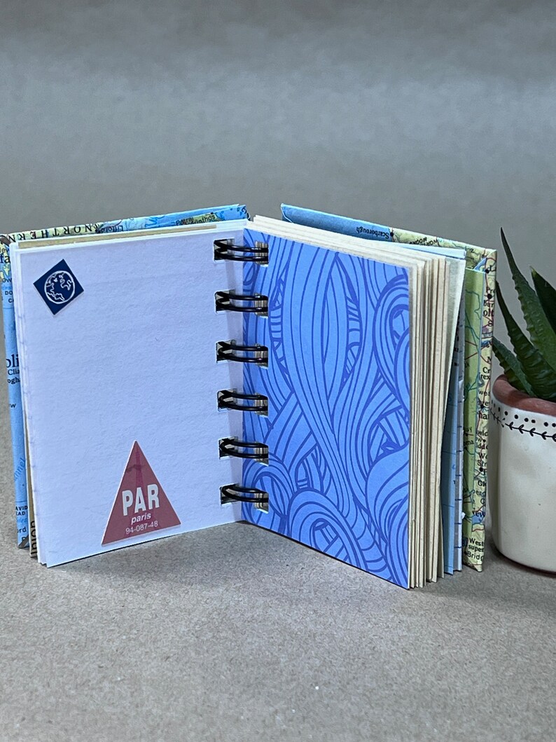 Handmade Notepad With Ireland Map Cover and Wire Binding Etsy