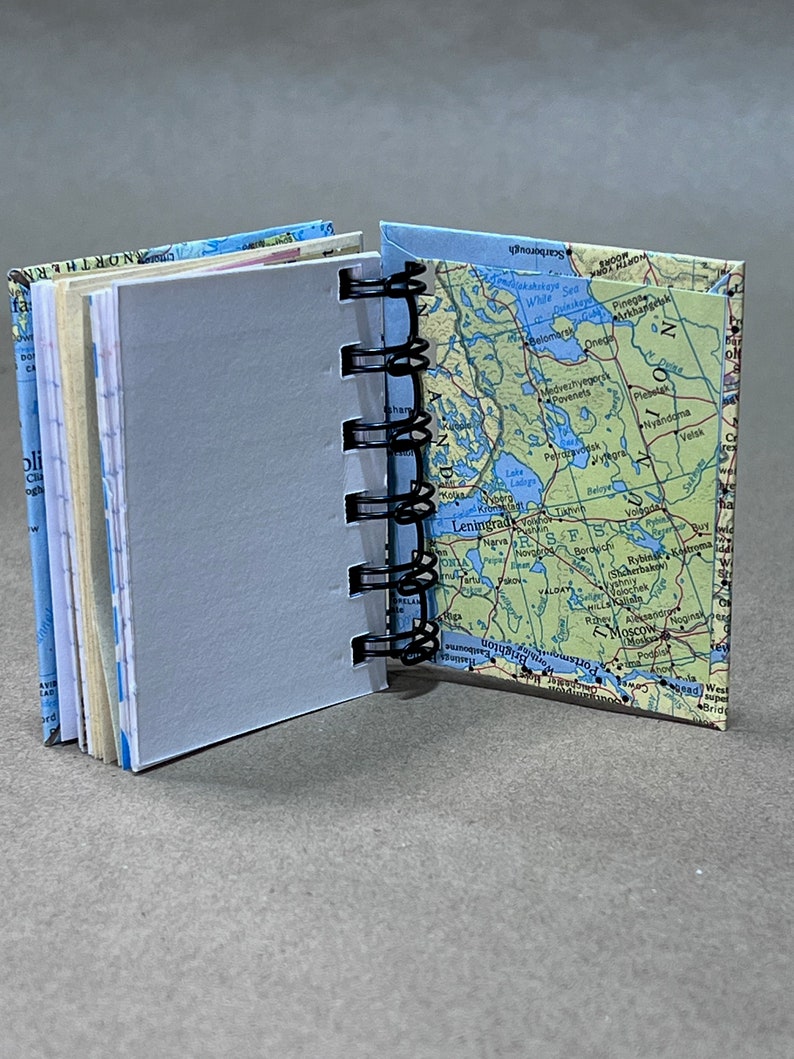 Handmade Notepad With Ireland Map Cover and Wire Binding Etsy