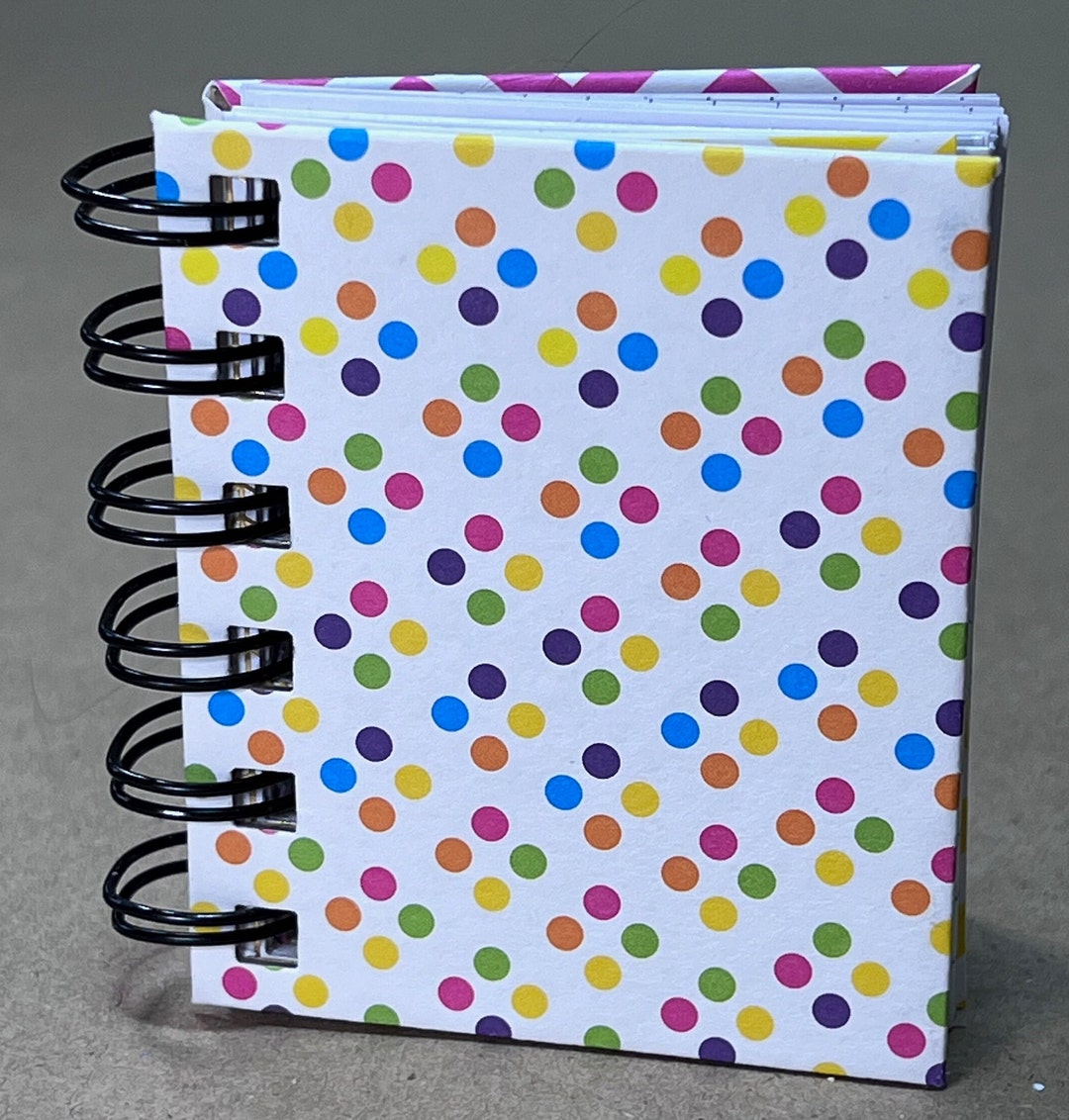 Mini Spiralbound Notebook With Colorful Cover Etsy