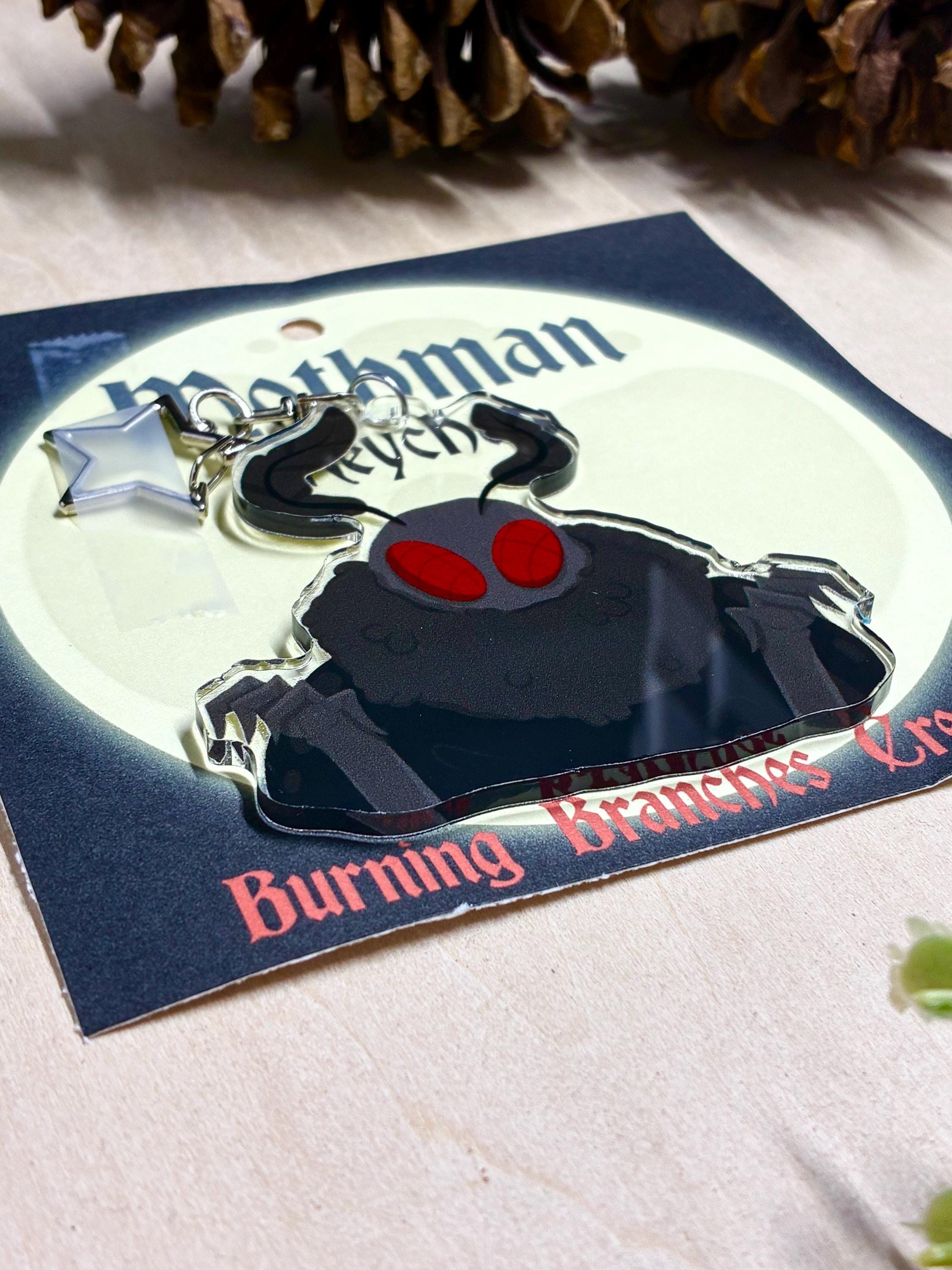 Mothman Key Chain My Mothman Keychain, Cryptid Keychain, Urban Legend, Acrylic Keychain ...