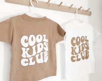 Cool kids club tan short long sleeved tee tshirt