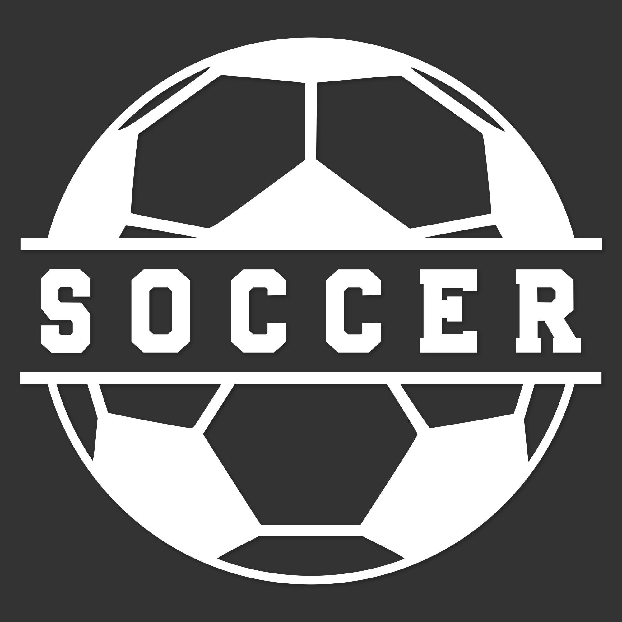 Soccer Ball SVG PNG, White Soccer Ball Design With Text, Football Cut ...
