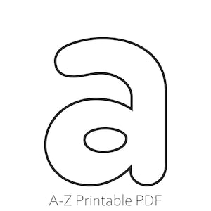 Alphabet Letters lowercase A to Z | Alphabeth lowercase Letters | PDF for print | One Letter per Page