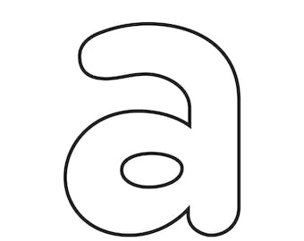 Alphabet Letters lowercase A to Z | Alphabeth lowercase Letters | PDF for print | One Letter per Page