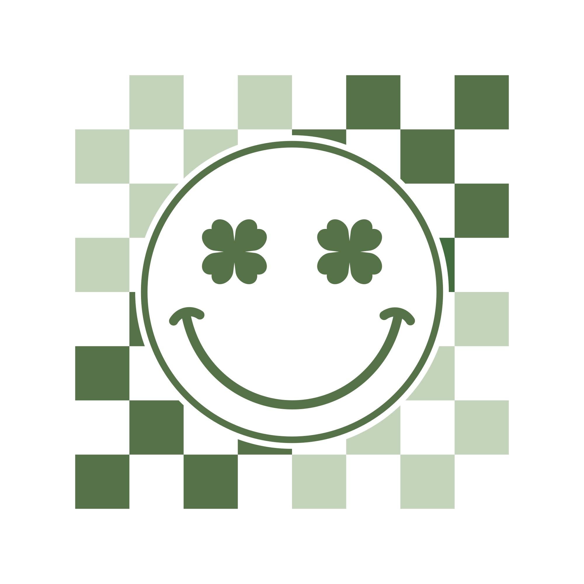 Smiley Clover Svg - Etsy Canada