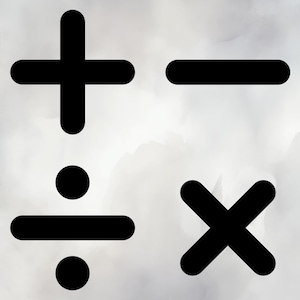 Math Symbols Rounded Corners SVG | Math Symbol | Black |  Vector