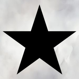 Star SVG | Basic Five-Point Star SVG & PNG | Black Solid | for Cricut, Silhouette, Laser, or Print