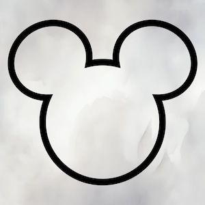 Mouse Head SVG | Mouse Head Outline Cut File for Cricut & Silhouette | Mouse SVG | Mouse Ears