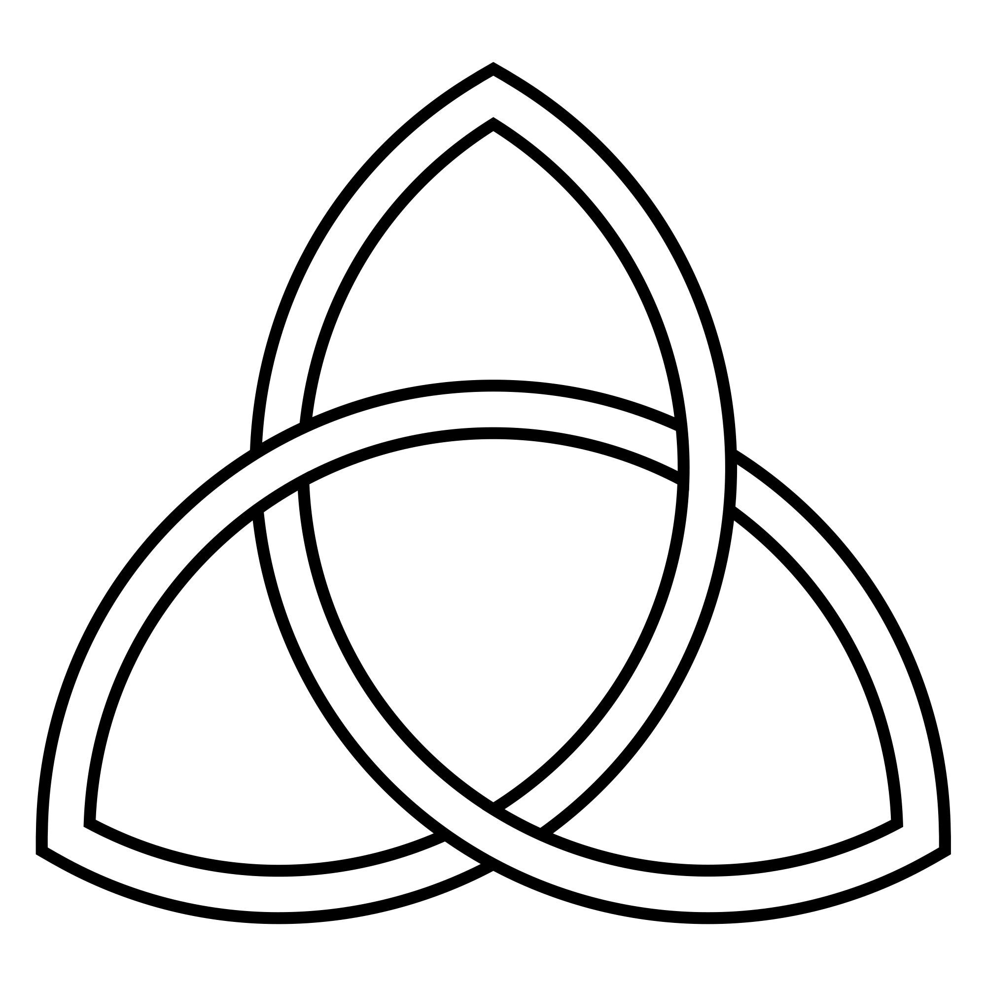 Celtic Trinity Knot SVG PNG Outline – Triquetra Symbol Clipart for ...