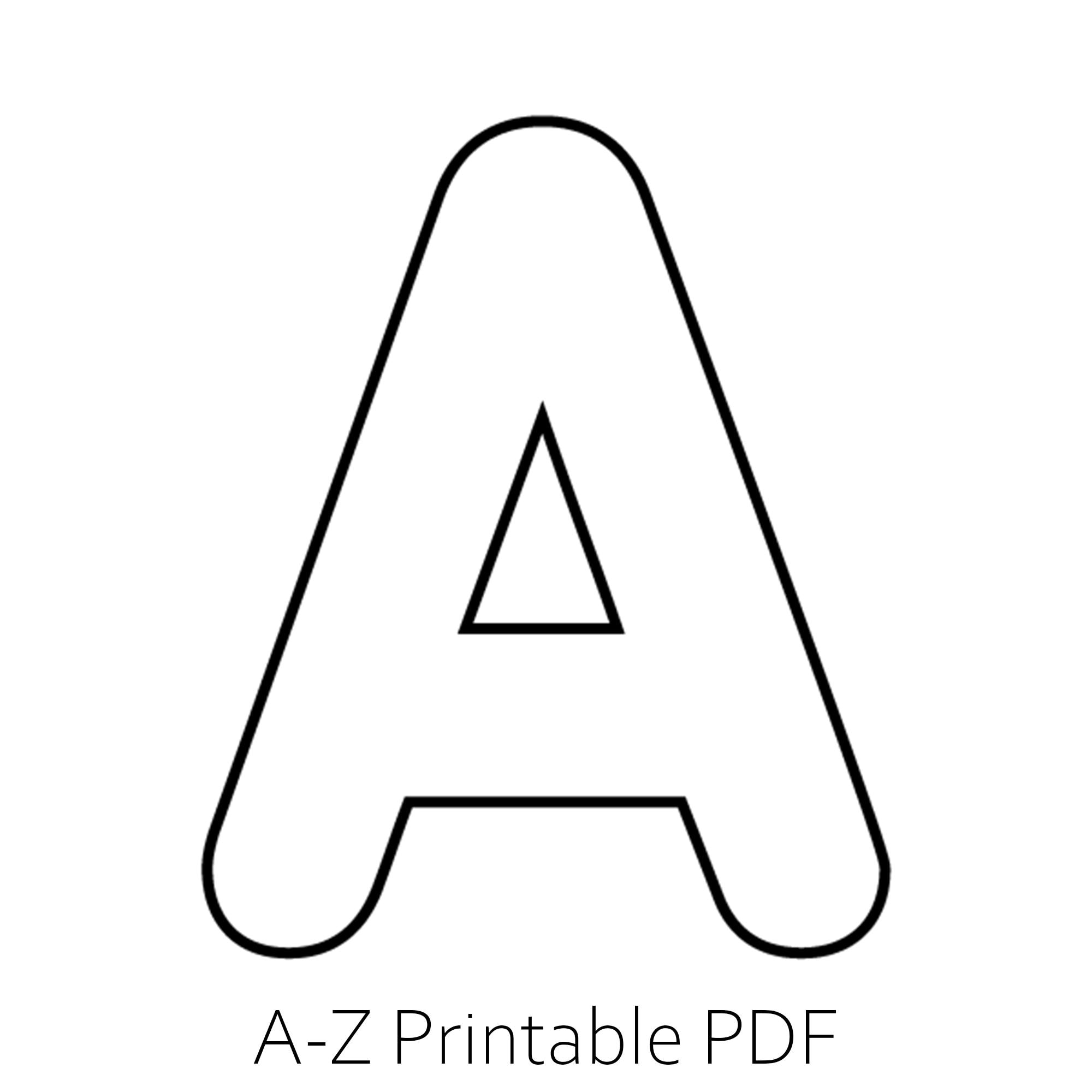 Alphabet Letters Uppercase A to Z - PDF for Print | Large Uppercase ...