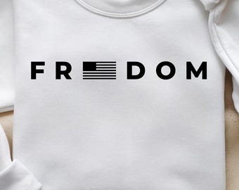 Freedom US Flag PNG SVG | Freedom T-shirt Design | Cricut Cut File | Printable Word Art | Inspirational Quote