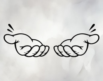 Hands SVG, Open Hands, Cupped Hands Clipart, Cartoon Hands PNG, Holding Hands SVG, Cricut Cut File, Add Your Own Design